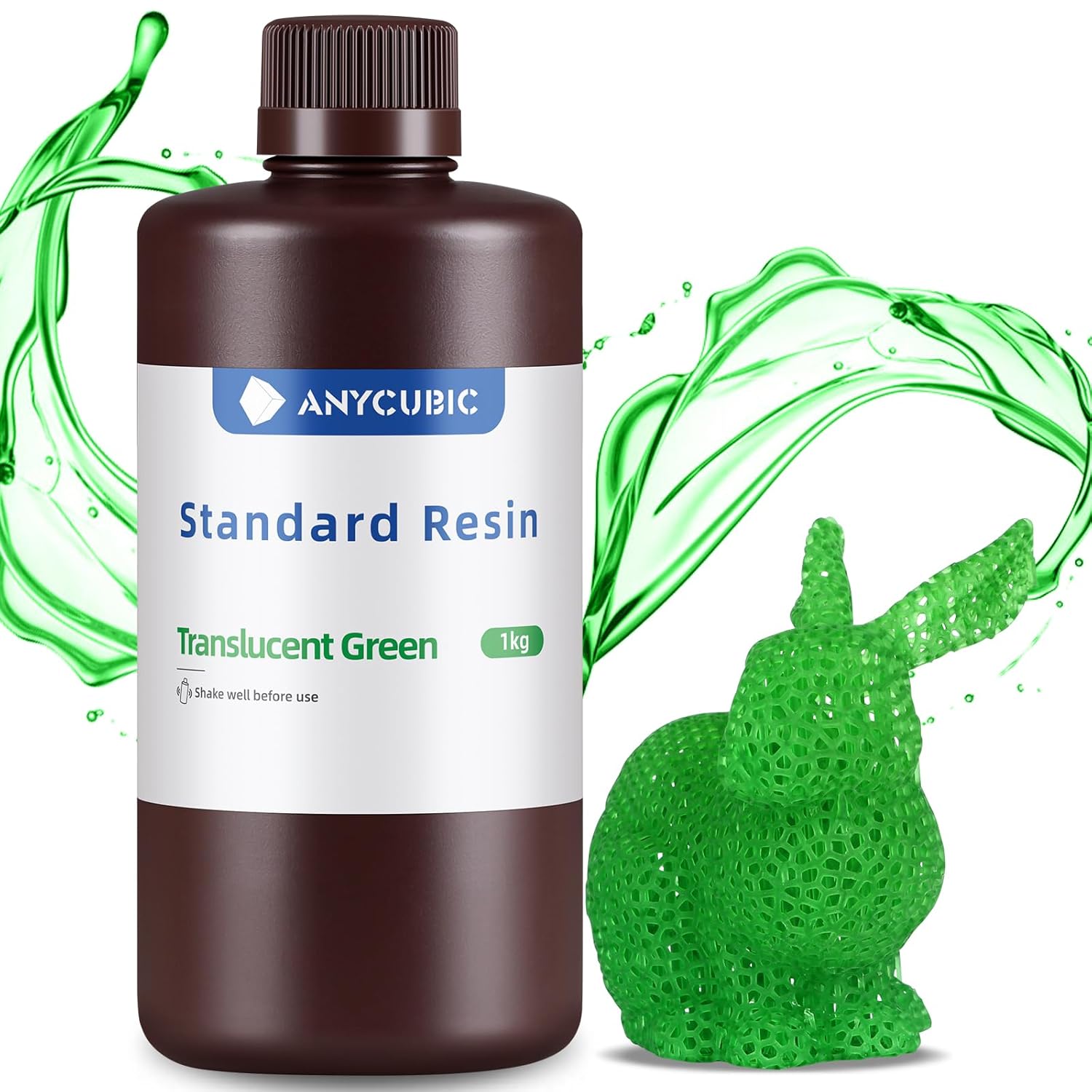Anycubic Standard UV Resin Translucent Green - 1Kg
