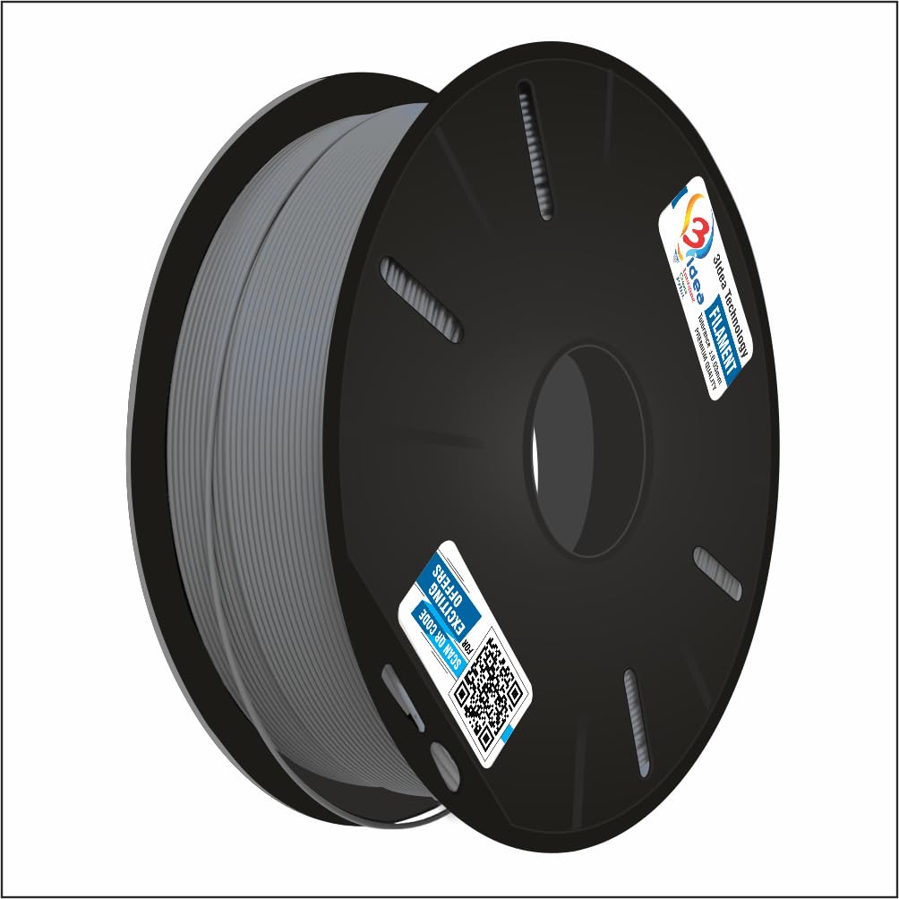 Refurbished 3idea PLA Filament Grey Gross Weight 1 kg,1.75mm