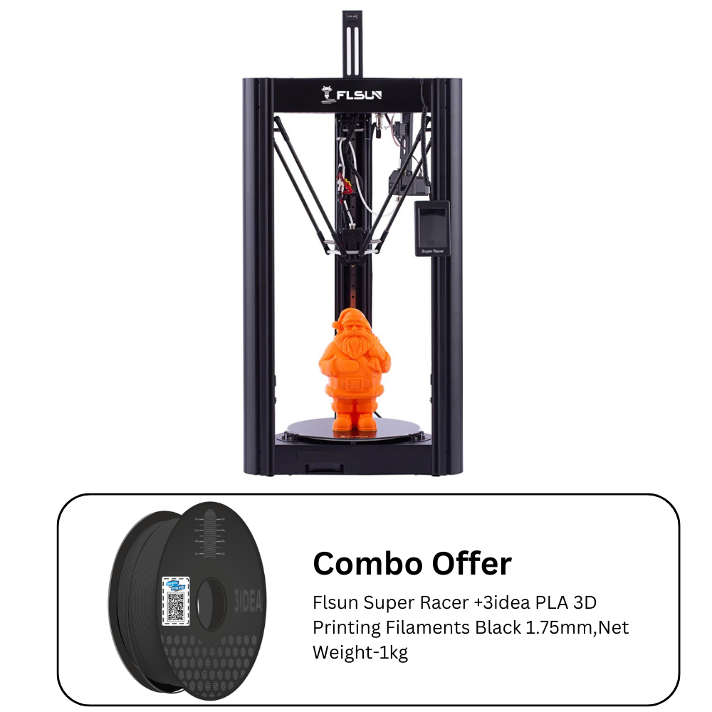 Flsun Super Racer +3idea PLA 3D Printing Filaments Black 1.75mm,Net Weight-1kg