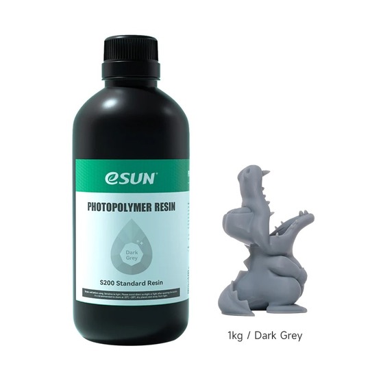 eSUN S200 Standard Resin, Dark Grey, 0.5Kg