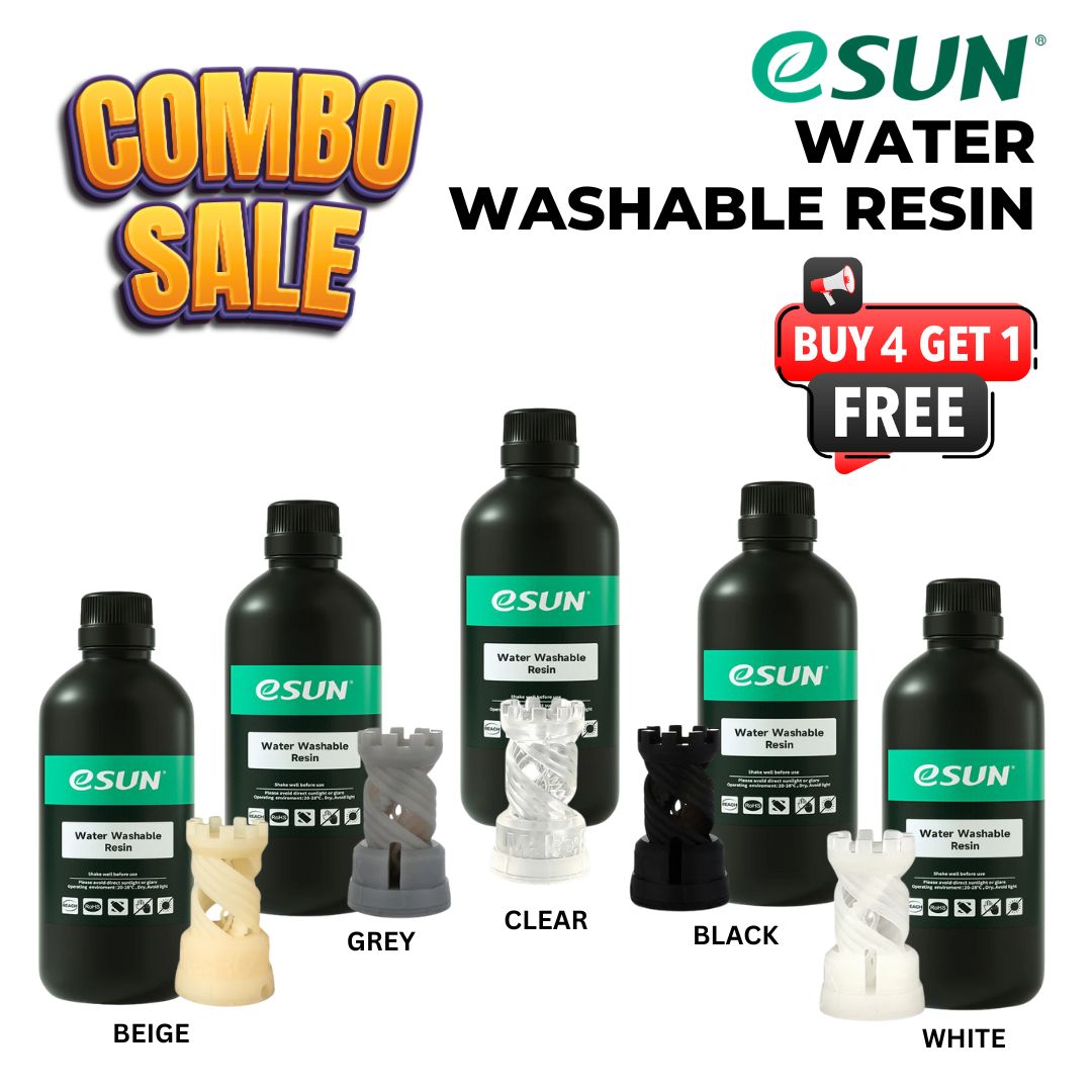 eSun Water Washable Resins Combo - (Black, White, Grey, Beige, Clear)